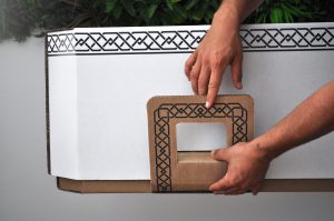 Biodegradable cardboard coffin with eco-friendly design | Eco-friendly funeral casket made from recycled cardboard | Sustainable burial solution - flat-pack coffin kit | Cardboard coffin for green funerals and cremation | Lightweight cremation coffin with waterproof lining | Customizable eco coffin with modern, sustainable design | Flat-pack biodegradable coffin easy to assemble | Space-saving eco coffin for cremation or burial | Environmentally friendly cardboard coffin for green funerals | Waterproof lined cardboard casket for eco-conscious burials | Beyond Echo eco coffin – sustainable funeral solution